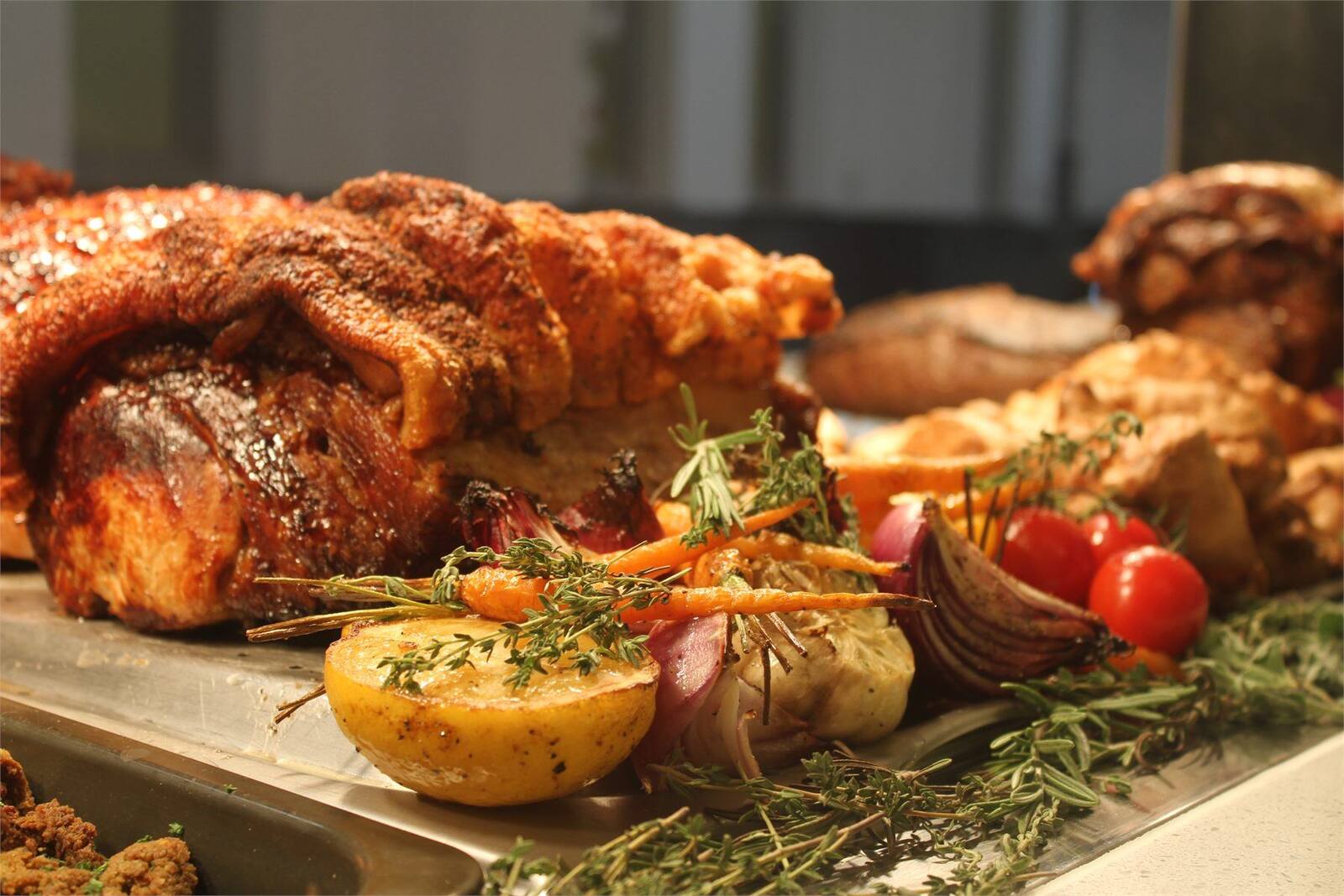 A roast from the Sunday carvery in the Gallery Restaurant