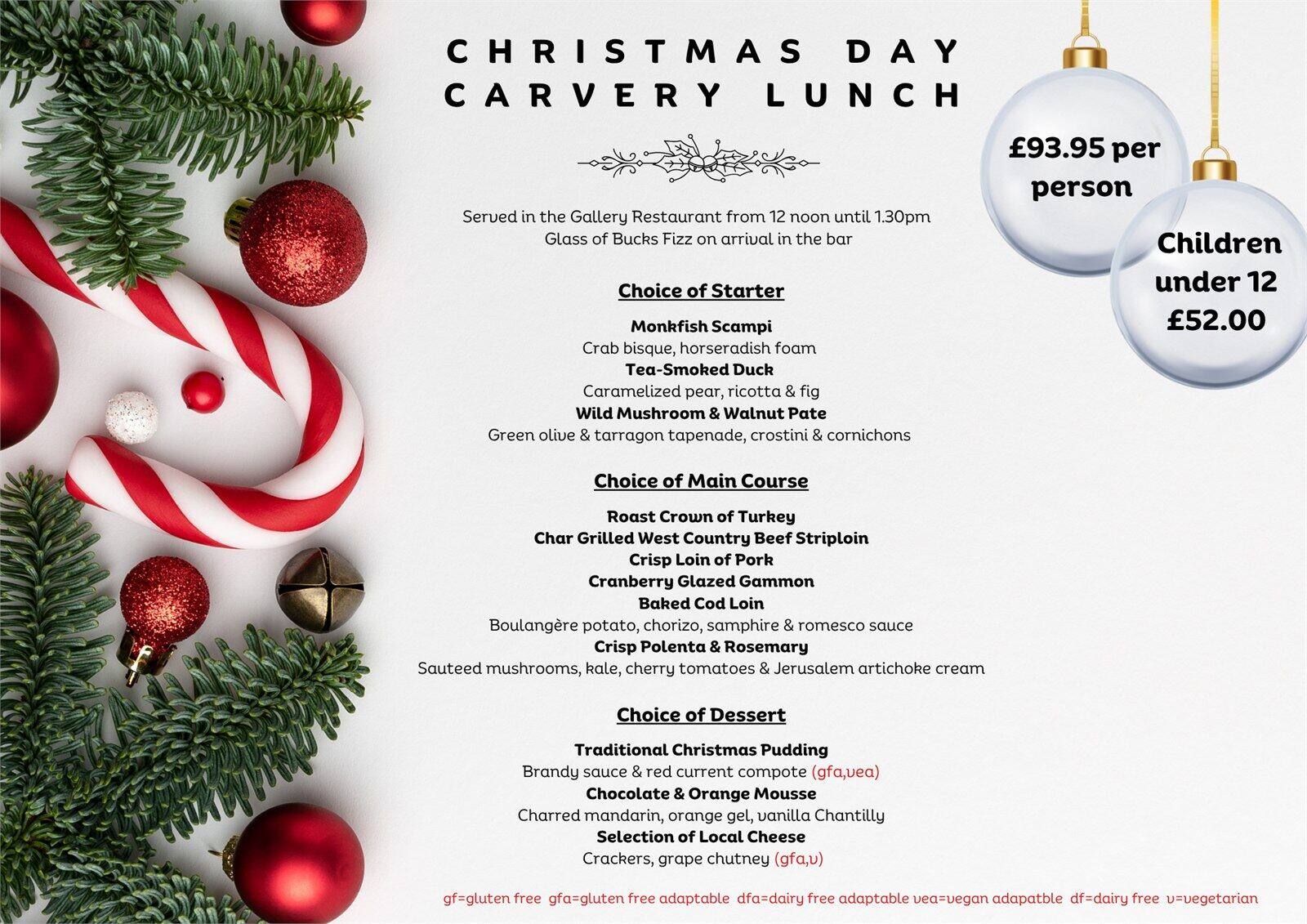 Christmas Day Carvery Lunch