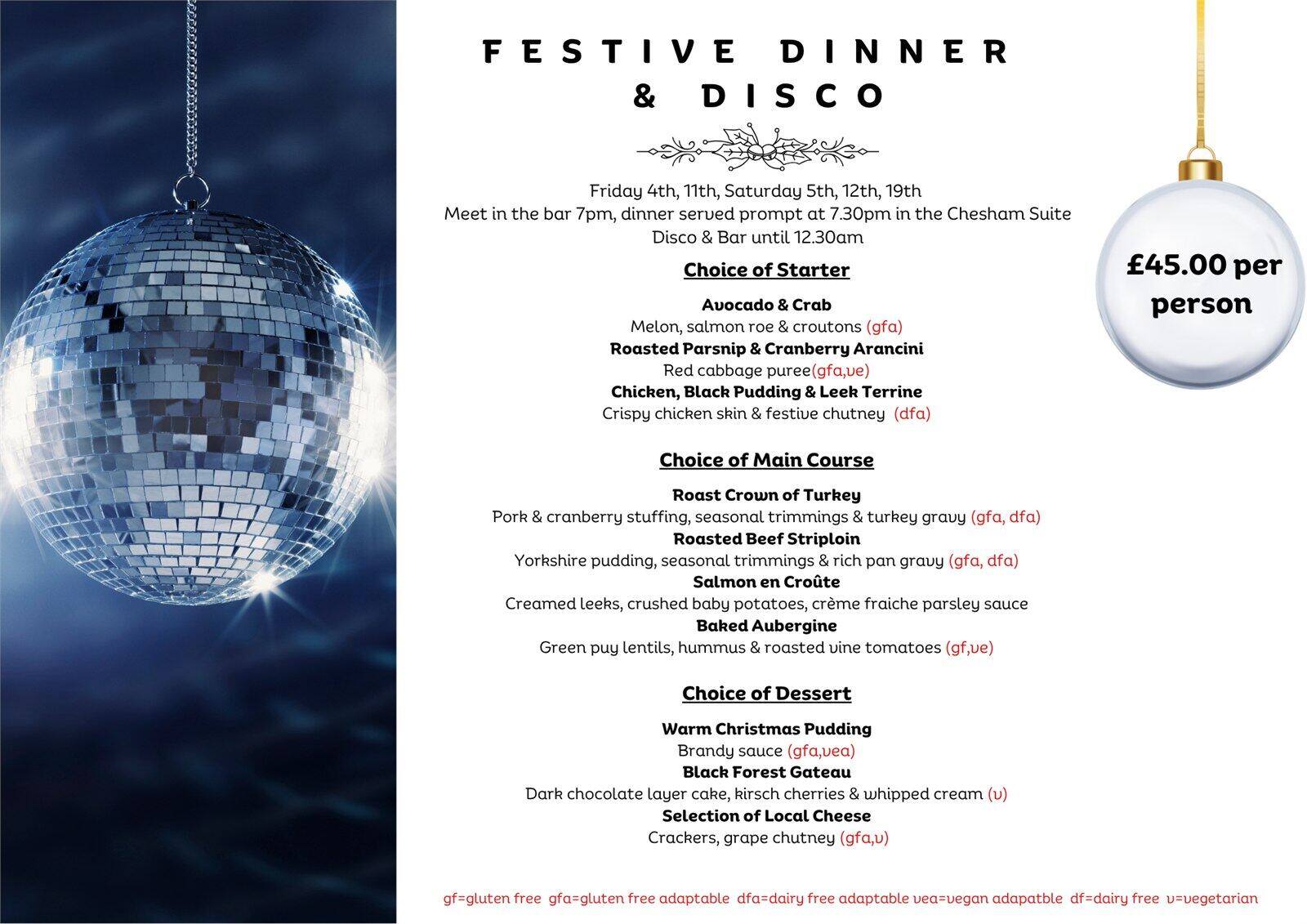 Festive Dinner and Disco